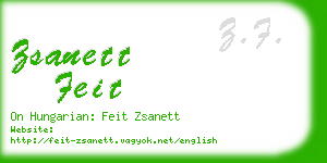 zsanett feit business card